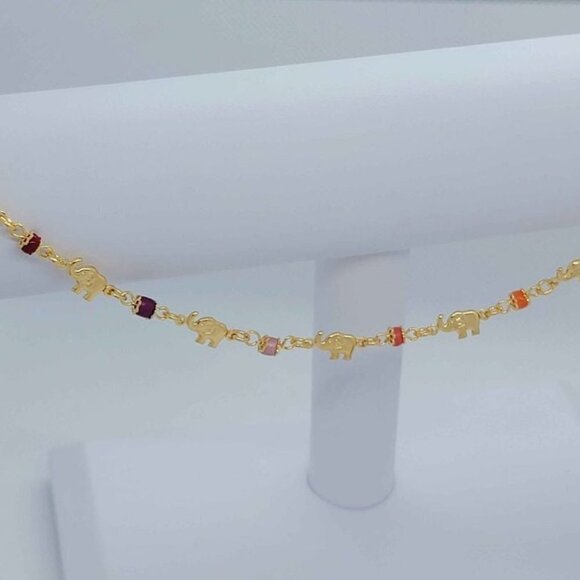 Brand New Brazilian 18k Gold Filled Multi Elephants Anklet - Picture 4 of 5